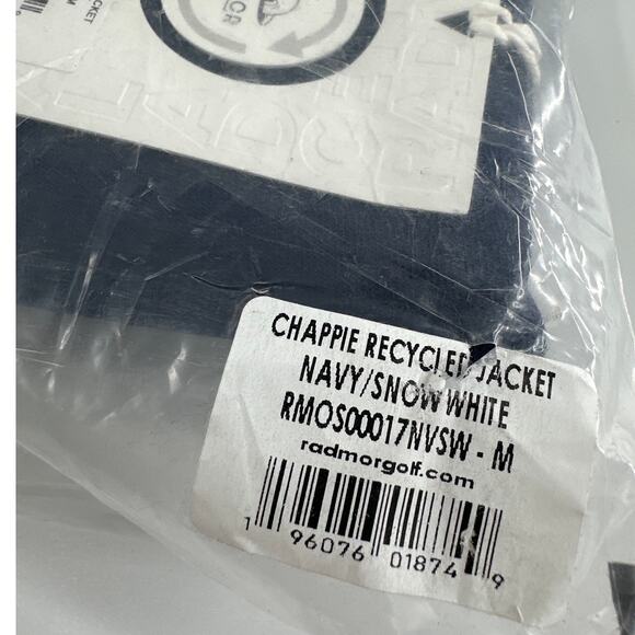 Radmor Golf Men's Navy/Snow White Chappie Recycled Jacket Size M - Picture 3 of 11